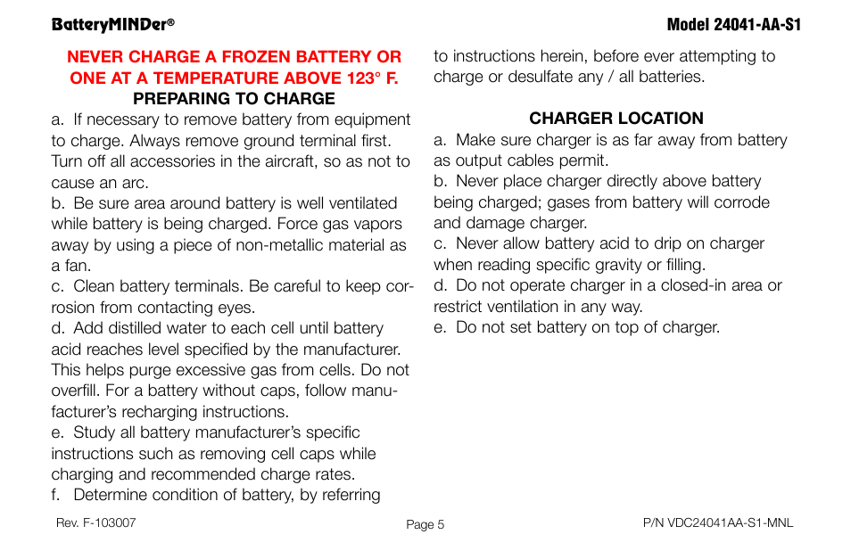 BatteryMINDer 24041-AA-S1 User Manual | Page 5 / 36