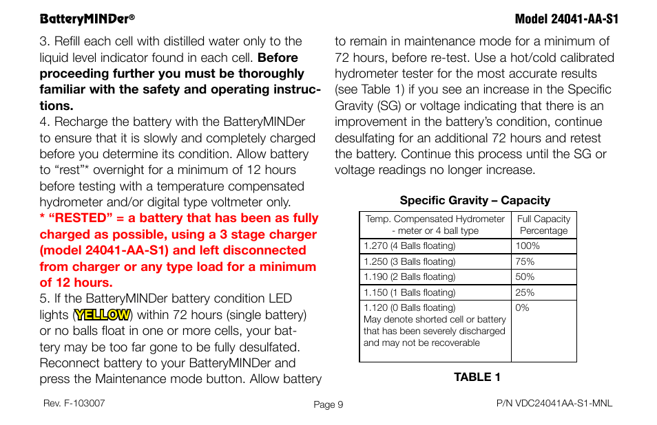 BatteryMINDer 24041-AA-S1 User Manual | Page 9 / 36