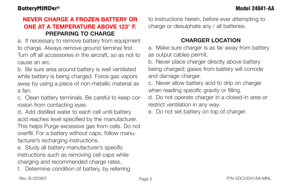 BatteryMINDer 24041-AA User Manual | Page 5 / 36