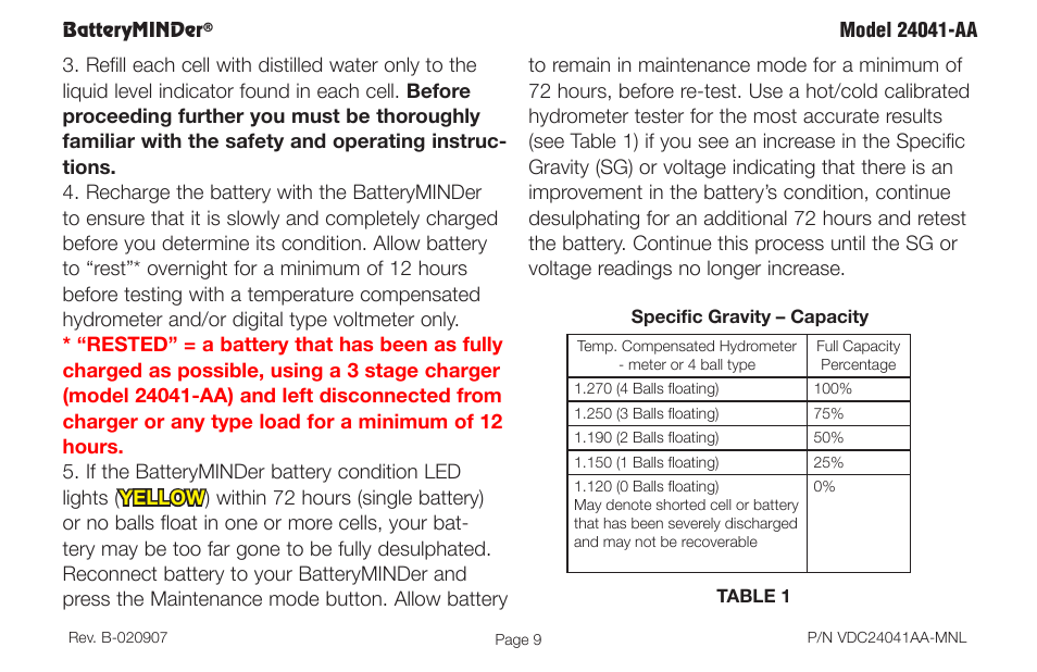 BatteryMINDer 24041-AA User Manual | Page 9 / 36