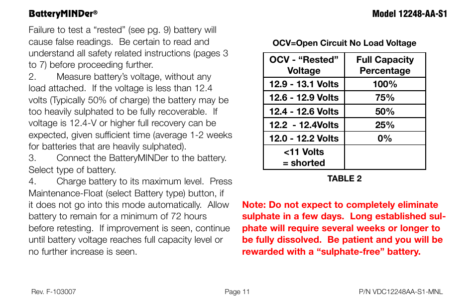 BatteryMINDer 12248-AA-S1 User Manual | Page 11 / 36
