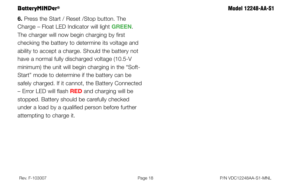 BatteryMINDer 12248-AA-S1 User Manual | Page 18 / 36