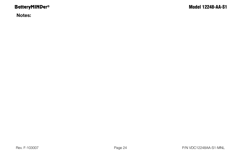 Batteryminder | BatteryMINDer 12248-AA-S1 User Manual | Page 24 / 36