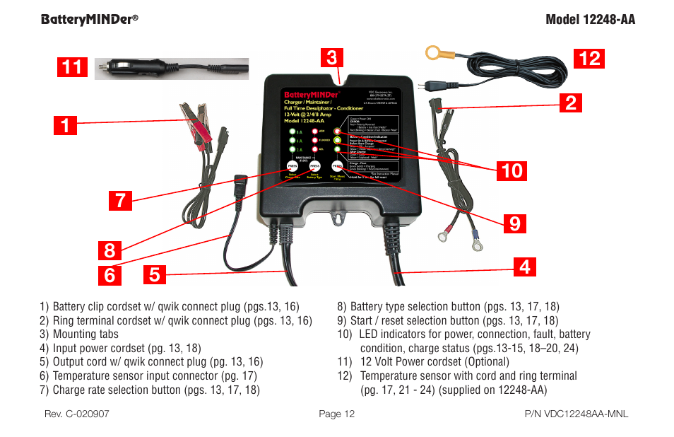 BatteryMINDer 12248-AA User Manual | Page 12 / 36