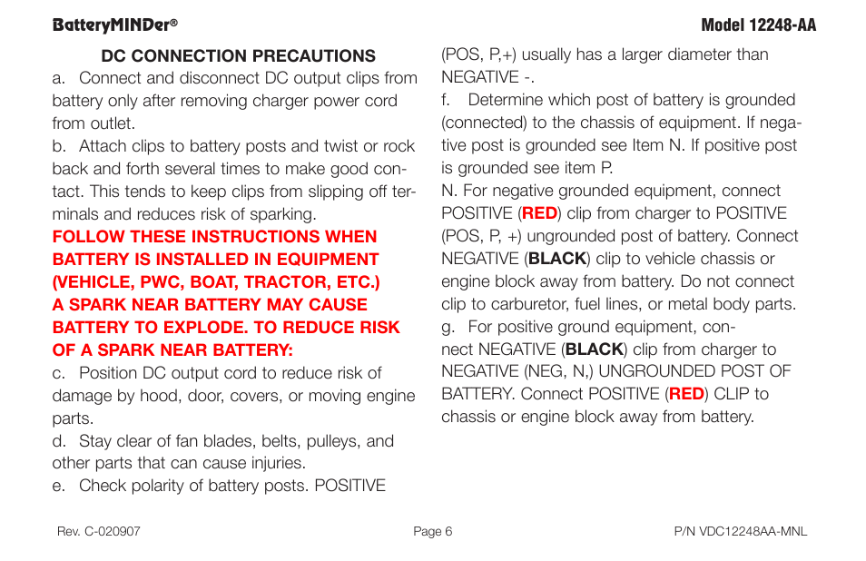 BatteryMINDer 12248-AA User Manual | Page 6 / 36