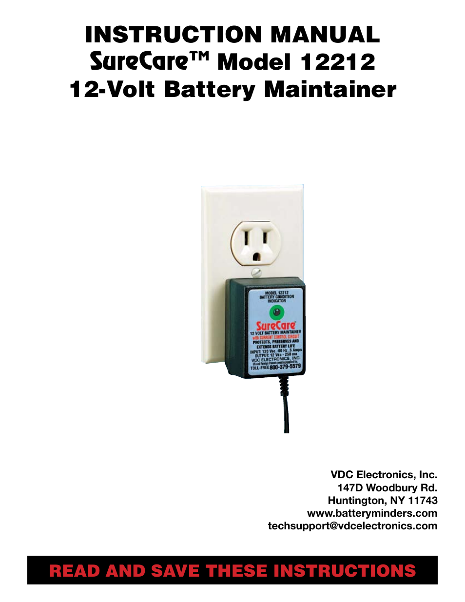 BatteryMINDer SureGuard 12212 User Manual | 8 pages