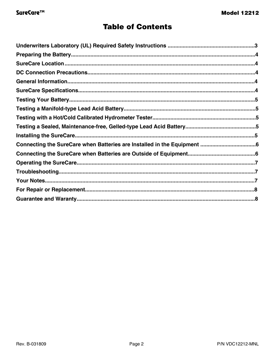 BatteryMINDer SureGuard 12212 User Manual | Page 2 / 8