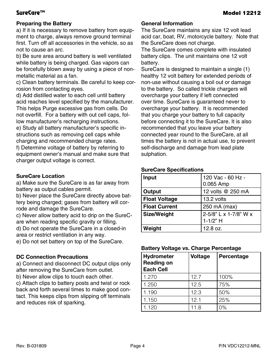 BatteryMINDer SureGuard 12212 User Manual | Page 4 / 8