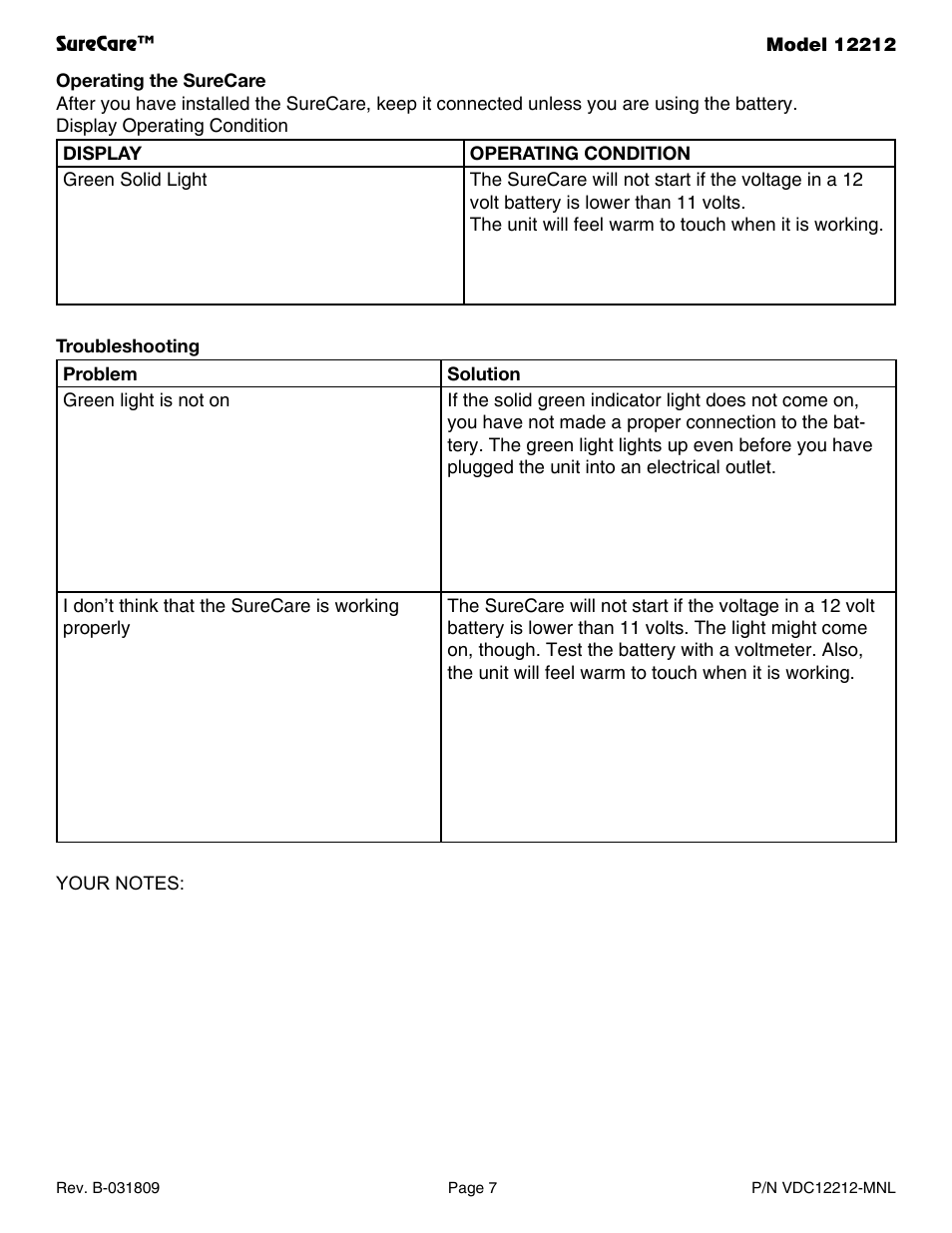 BatteryMINDer SureGuard 12212 User Manual | Page 7 / 8