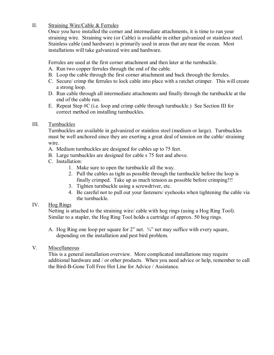 Bird B Gone Bird NET 2000 Netting User Manual | Page 2 / 3