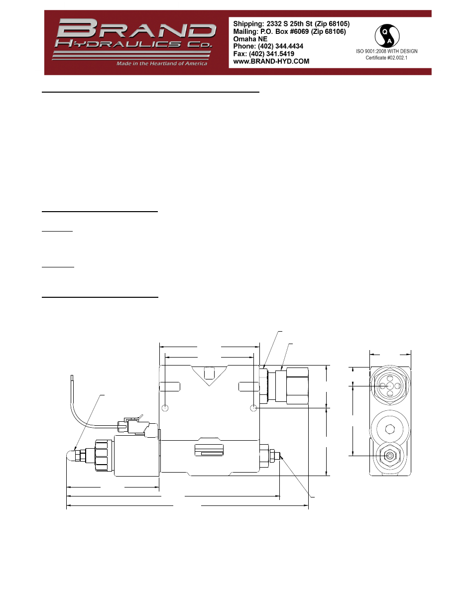 Frequently asked questions cont’d, Troubleshooting, Dimensional data | BRAND Hydraulics EFC FLOW CONTROL User Manual | Page 2 / 4