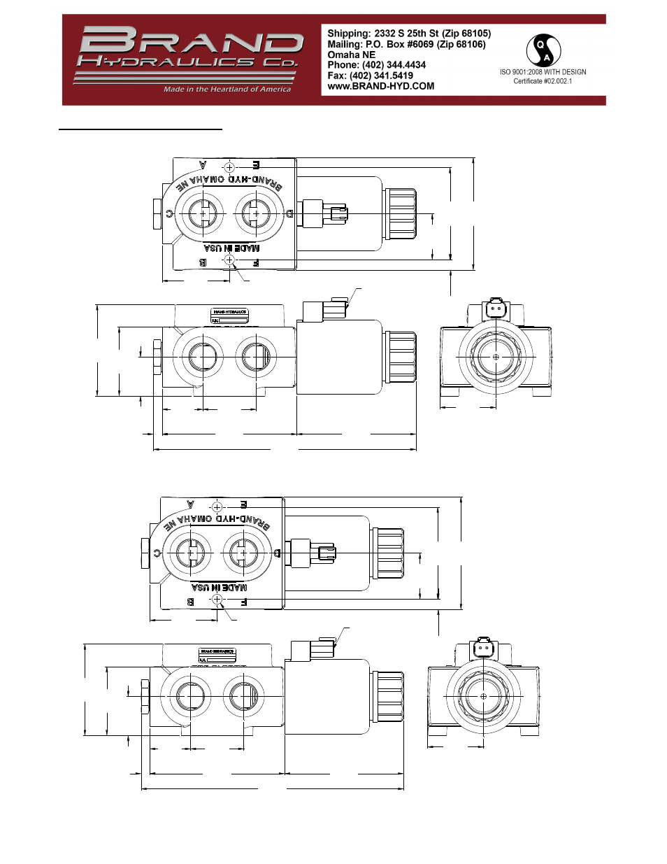 BRAND Hydraulics DS DIRECTIONAL CONTROL VALVES User Manual | Page 4 / 6