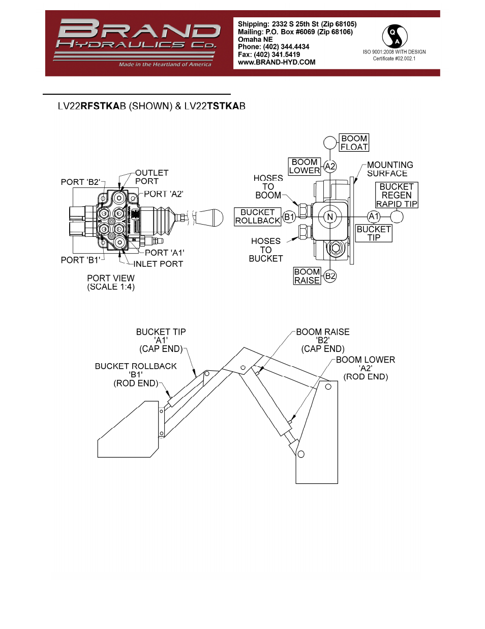 BRAND Hydraulics LV LOADER DIRECTIONAL CONTROL VALVES User Manual | Page 3 / 8