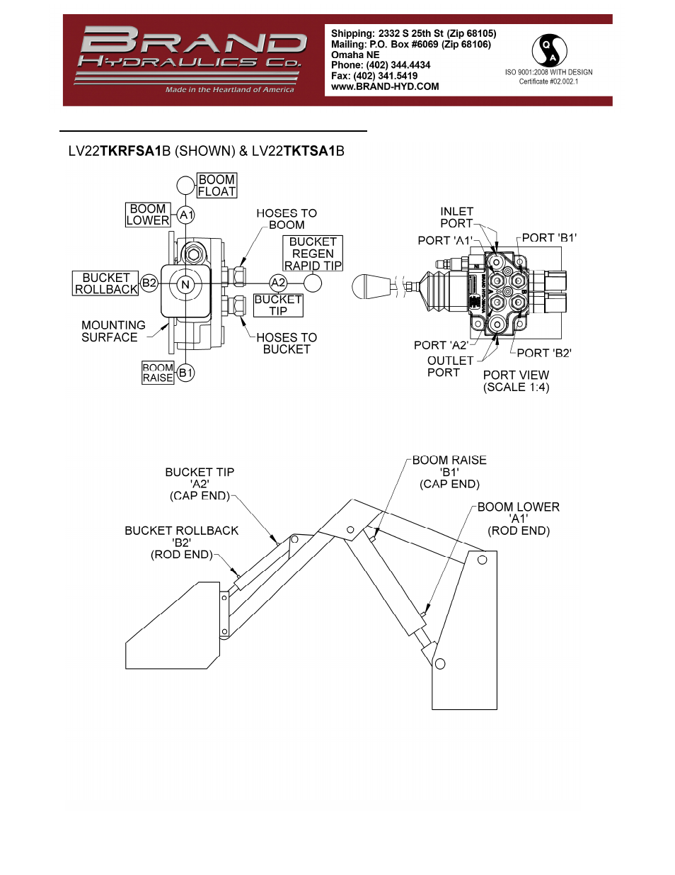 BRAND Hydraulics LV LOADER DIRECTIONAL CONTROL VALVES User Manual | Page 4 / 8
