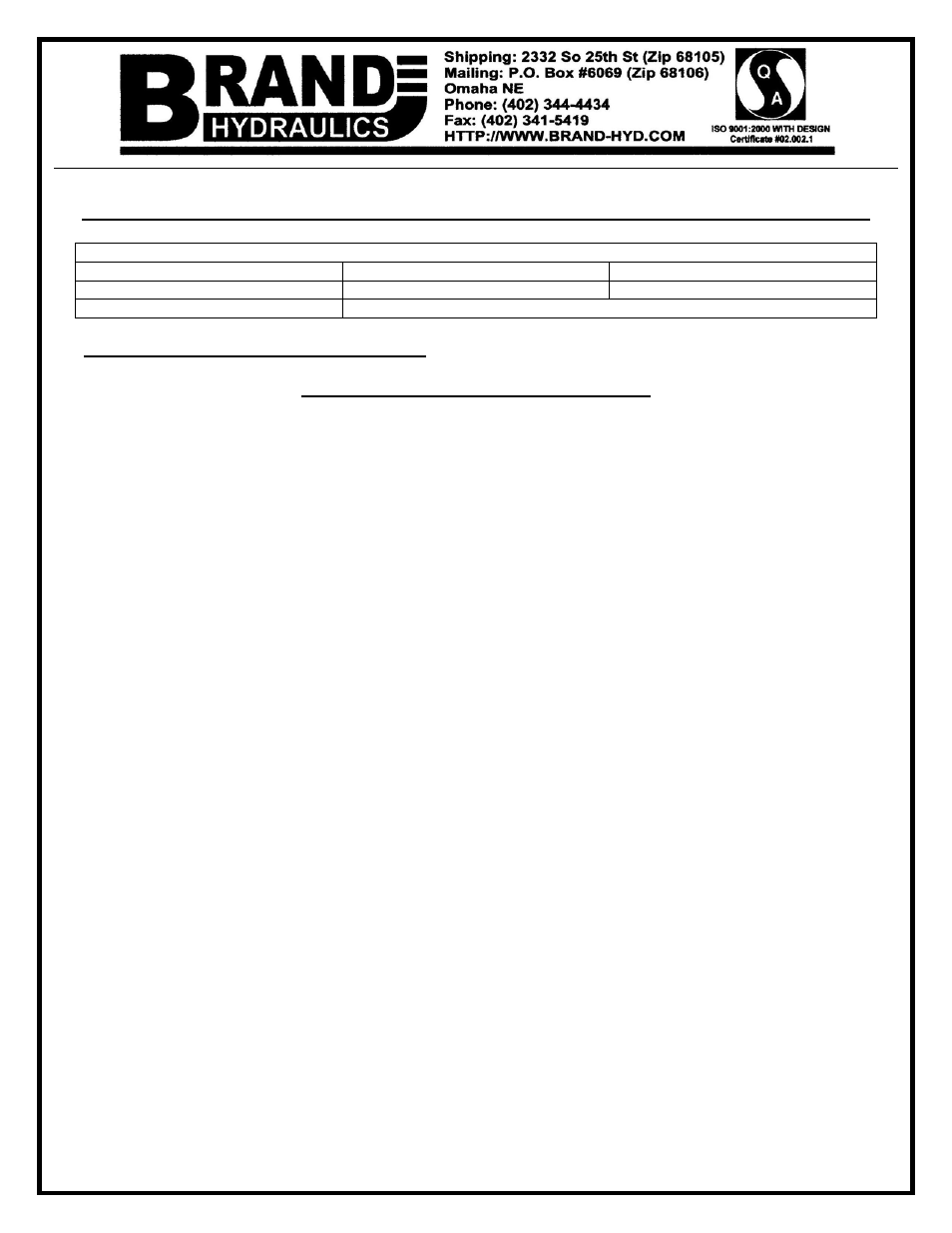BRAND Hydraulics Converting the LV/MB Joystick from A2 to A3 User Manual | 4 pages