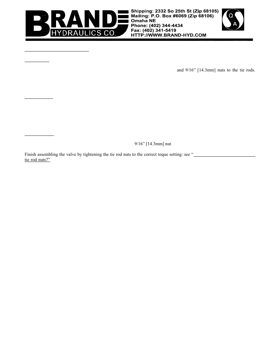 Revision 10-12 | BRAND Hydraulics 34 SERIES SECTIONAL DIRECTIONAL CONTROL VALVES User Manual | Page 2 / 3