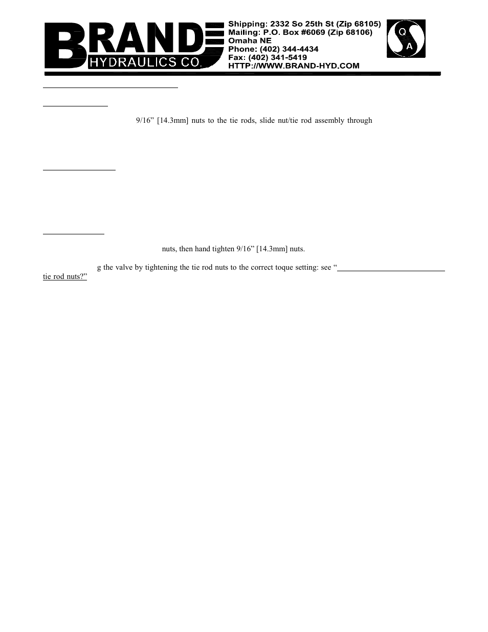 Revision 11-12 | BRAND Hydraulics 38 SERIES SECTIONAL DIRECTIONAL CONTROL VALVES User Manual | Page 2 / 3