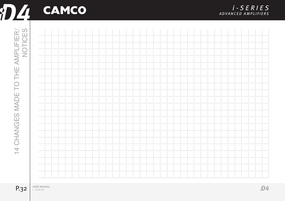 Camco iD4 TDA302USERGBE User Manual | Page 32 / 32