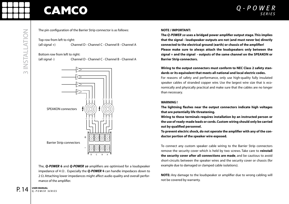 3 inst all ation | Camco Q-Power User Manual | Page 15 / 34