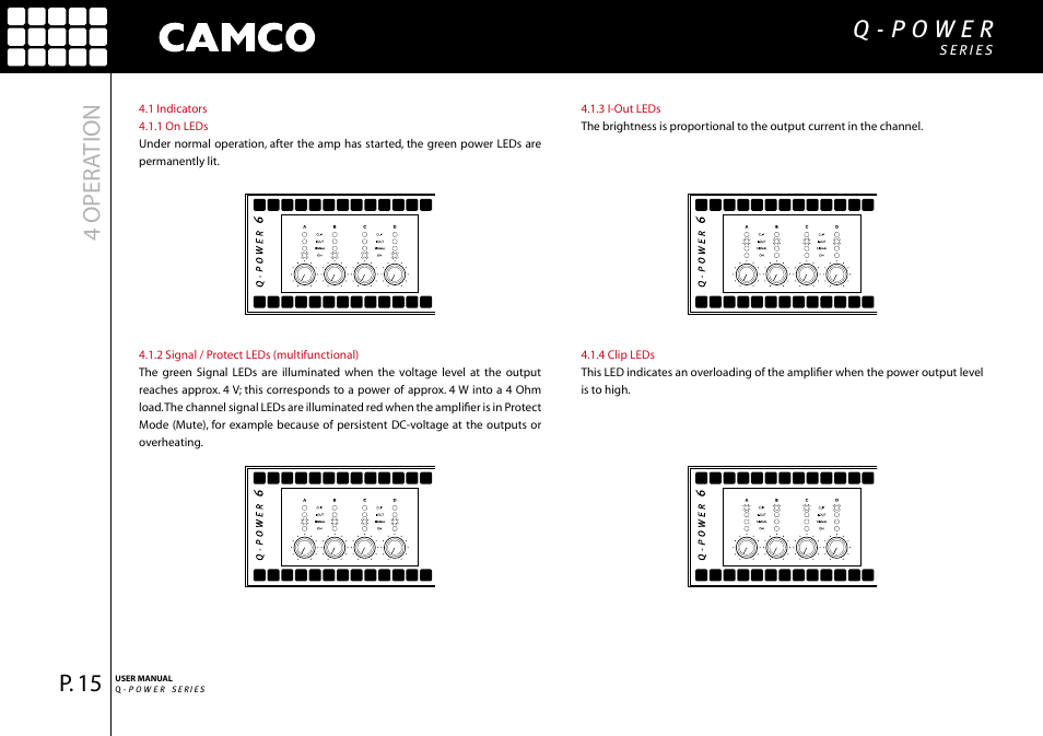 4 oper ation | Camco Q-Power User Manual | Page 16 / 34