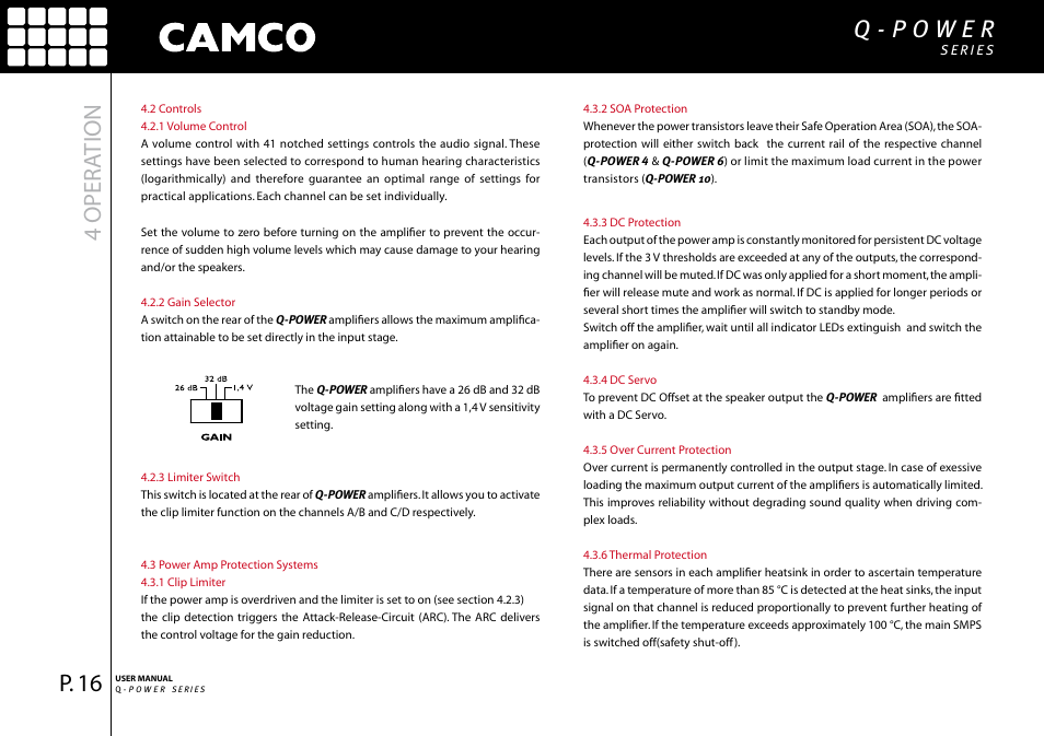 4 oper ation | Camco Q-Power User Manual | Page 17 / 34