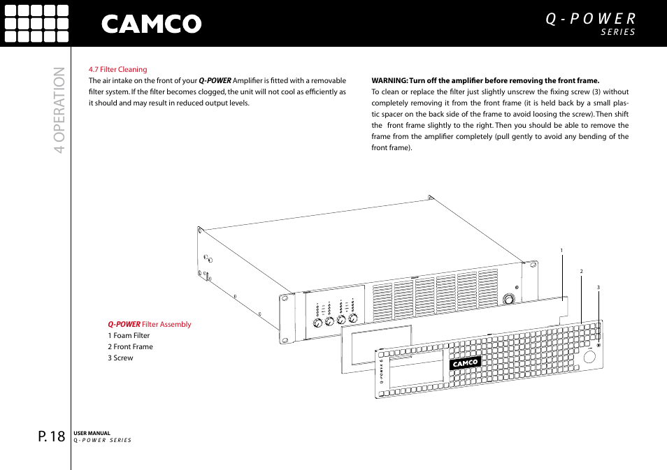 4 oper ation | Camco Q-Power User Manual | Page 19 / 34