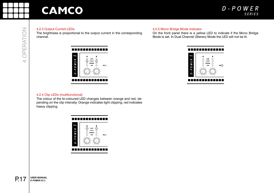 P.17, 4 opera tion | Camco D-Power 1 User Manual | Page 18 / 32