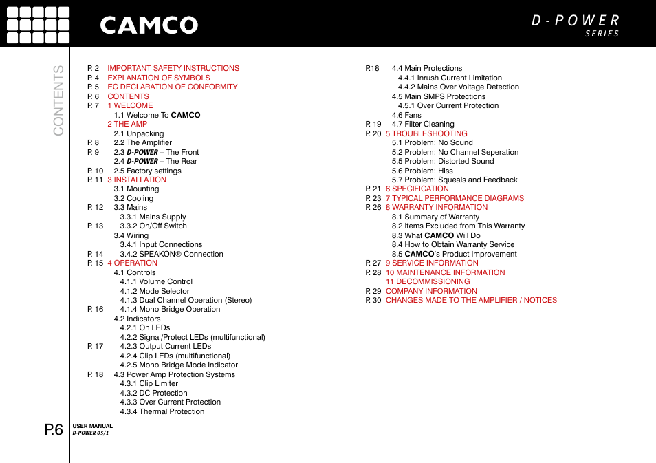 Camco D-Power 1 User Manual | Page 7 / 32