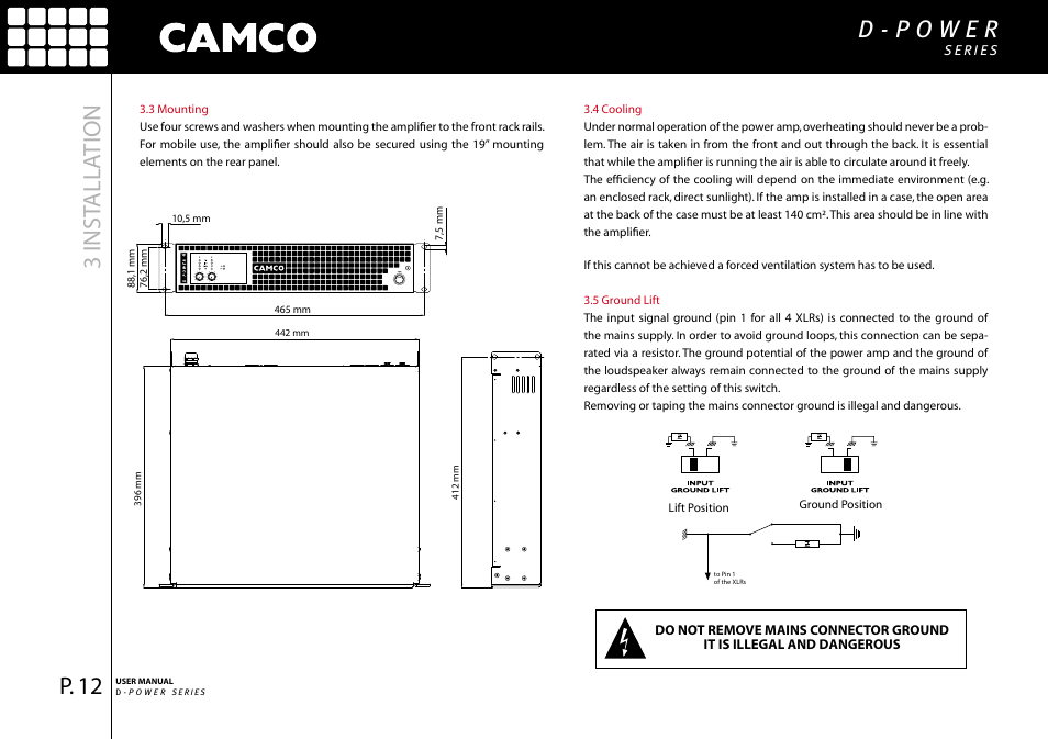 3 inst all ation | Camco D-Power 4 User Manual | Page 13 / 36