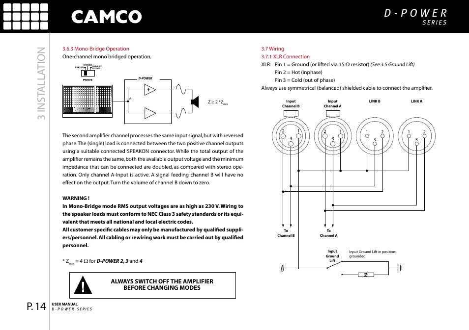 3 inst all ation | Camco D-Power 4 User Manual | Page 15 / 36