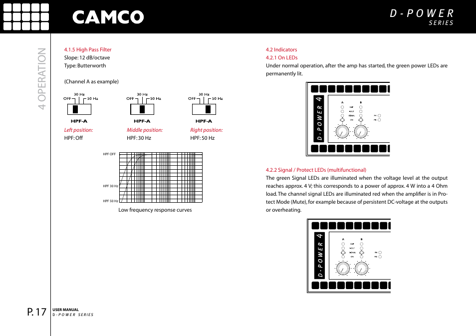 4 oper ation | Camco D-Power 4 User Manual | Page 18 / 36