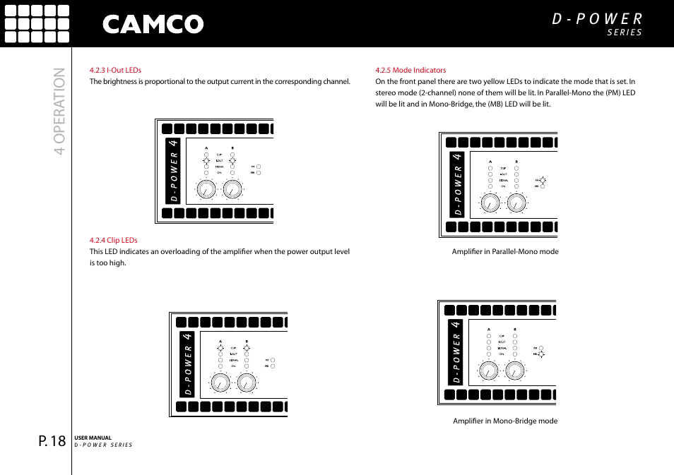4 oper ation | Camco D-Power 4 User Manual | Page 19 / 36