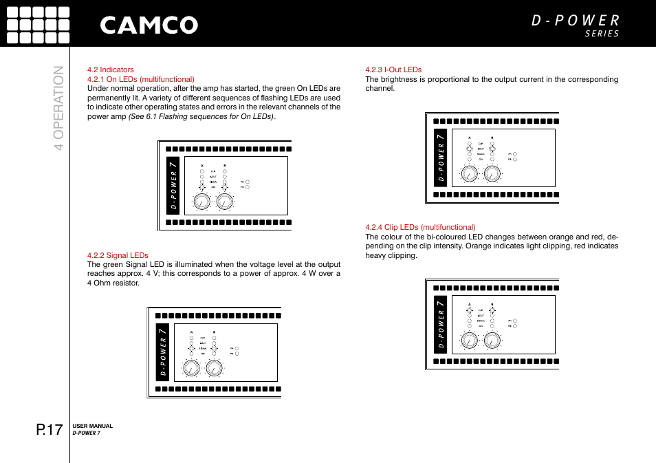 P.17, 4 opera tion | Camco D-Power 7 User Manual | Page 18 / 36