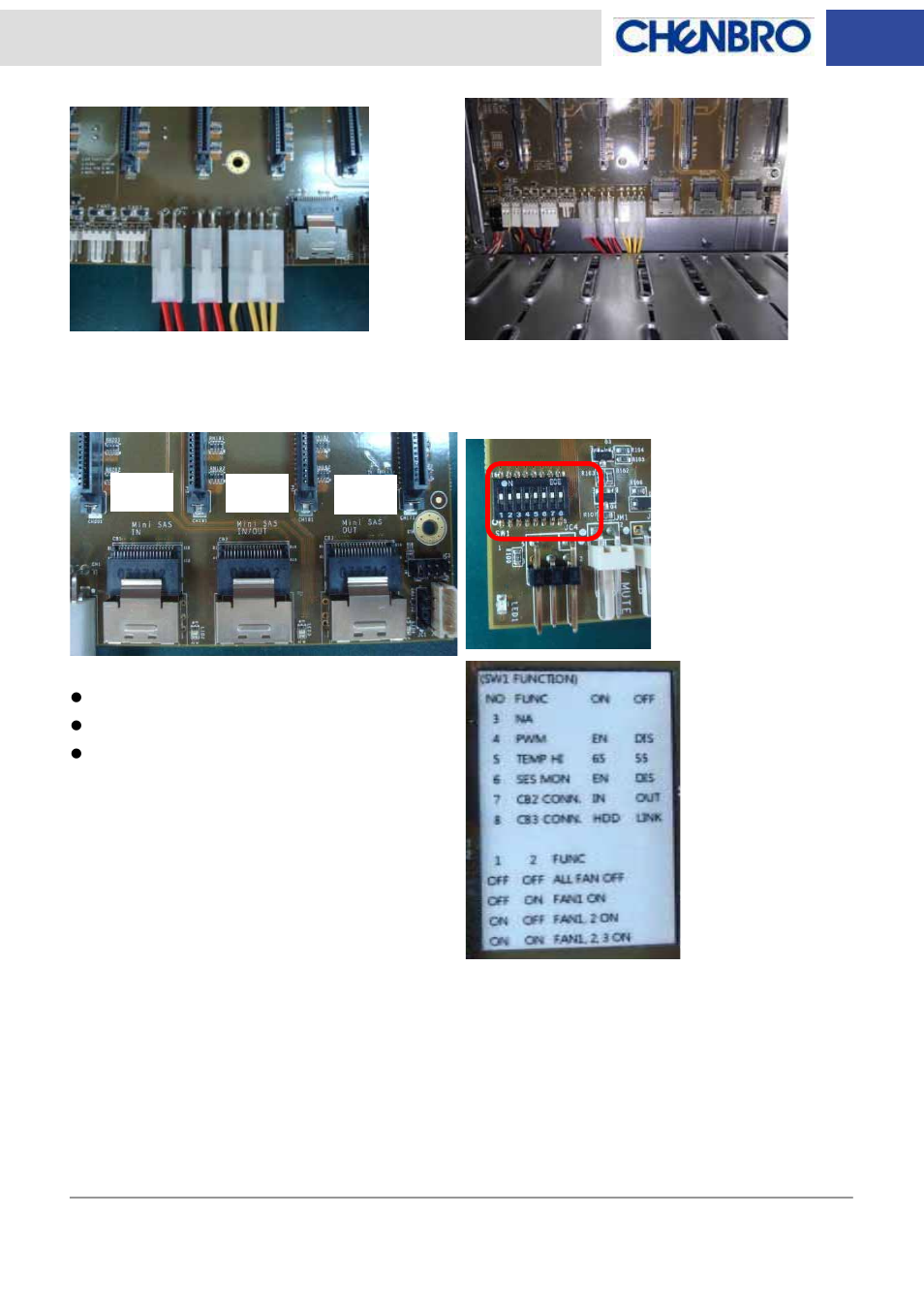Chenbro NR40700 6Gb/s 24-port 3.5 mini-SAS expander backplane(80H10024001A0) - Manual User Manual | Page 15 / 17