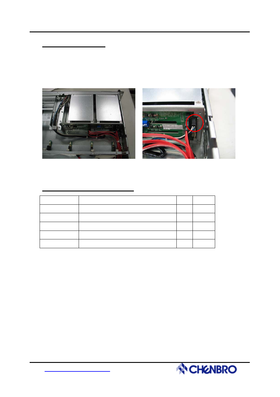Backplane wiring, Relative part number list | Chenbro RM21706 3Gb/s 6-port 3.5 SATA/SAS Backplane(80H103217-004) - Manual User Manual | Page 6 / 6