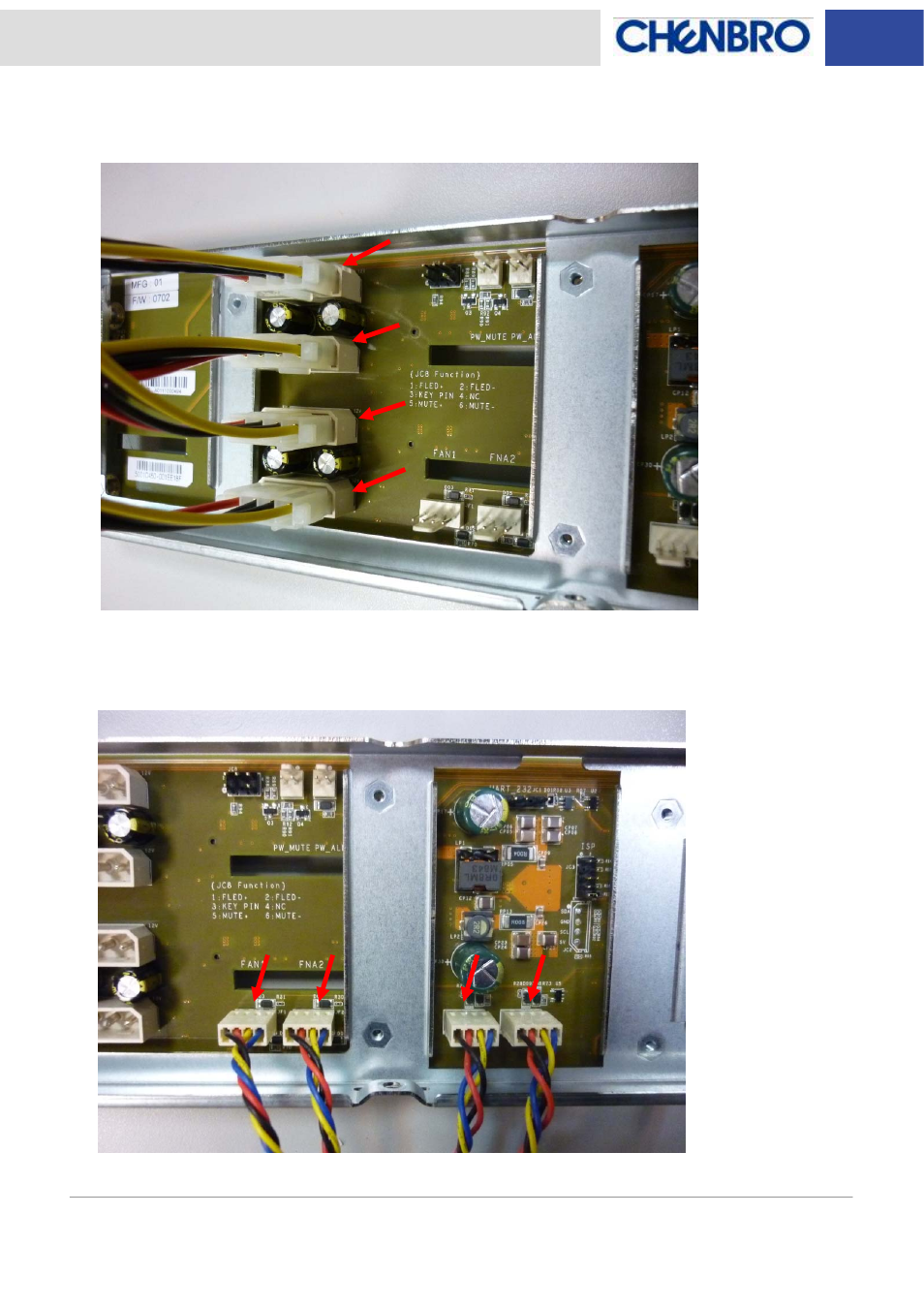 Chenbro RM418 Series 6Gb/s 12-port 3.5 mini-SAS Expander Backplane(80H10323501A0), Rev.A0 - Manual User Manual | Page 13 / 14