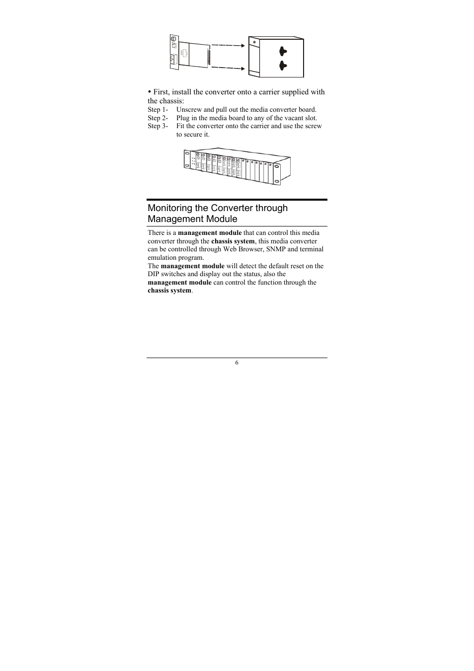 Monitoring the converter through management module | D-Link DMC-810SC User Manual | Page 6 / 10