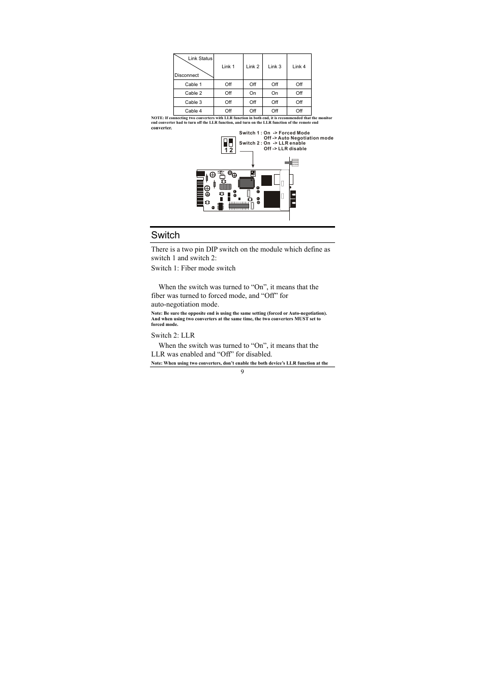 Switch | D-Link DMC-810SC User Manual | Page 9 / 10