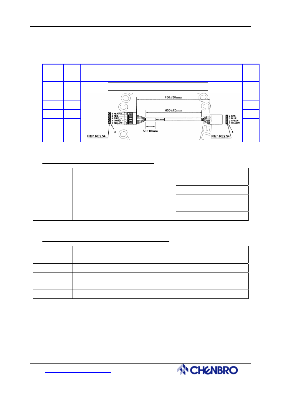 Cable part no. : 26h113322-001, Compatible chassis model list, Ordering information for hdd cage | Chenbro RM31408 3Gb/s 4-port 3.5 mini-SAS Backplane(80H102209-013) - Manual User Manual | Page 12 / 12