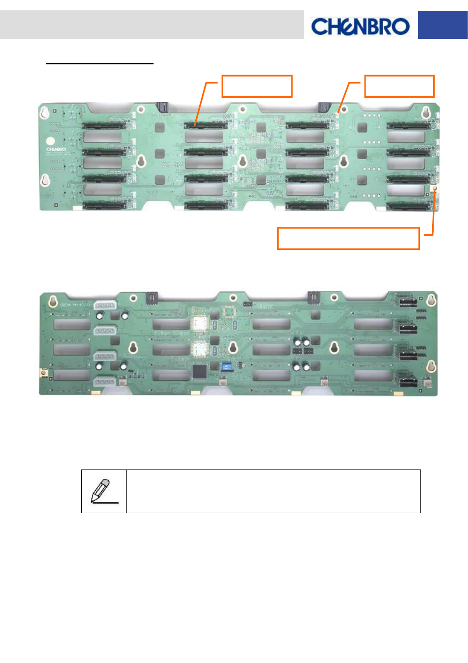 Backplane layout | Chenbro RM31616 3Gb/s 16-port 3.5 mini-SAS Backplane(80H103316-001), Rev. A2/B0 - Manual User Manual | Page 6 / 12