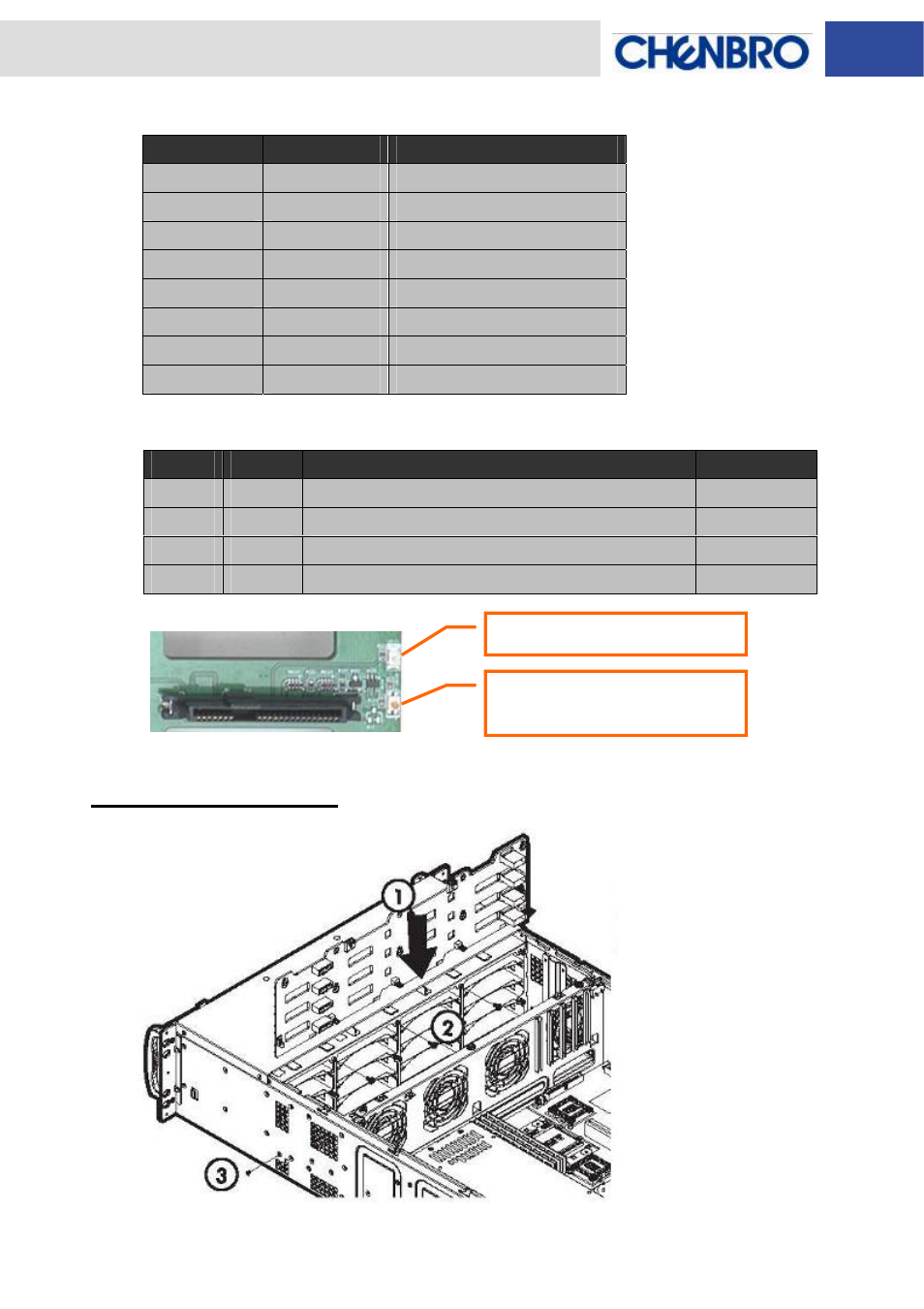 Backplane assembly | Chenbro RM31616 3Gb/s 16-port 3.5 mini-SAS Backplane(80H103316-001), Rev. A2/B0 - Manual User Manual | Page 8 / 12