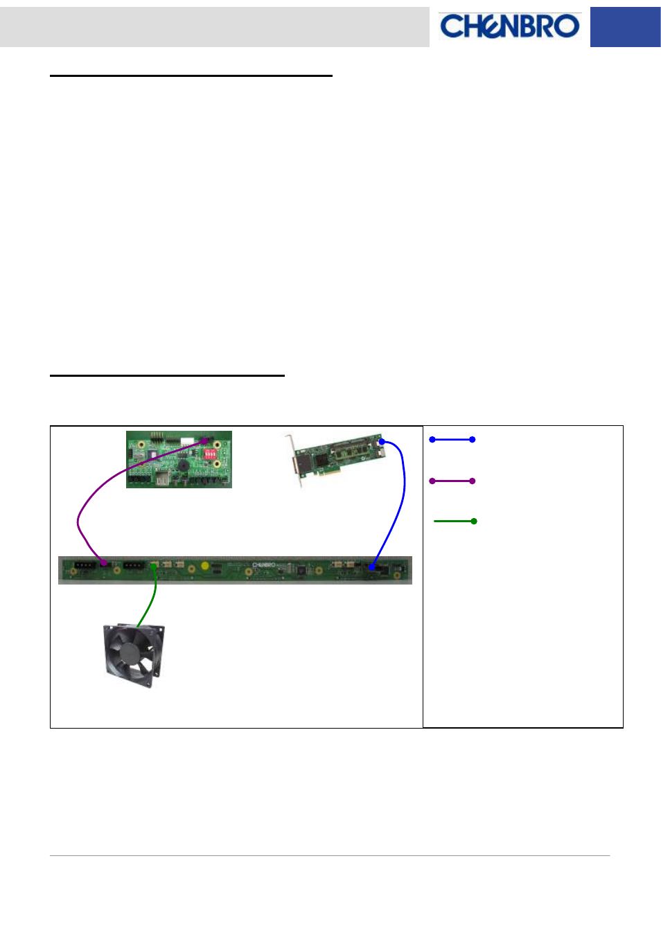 Backplane and led board wiring, Chassis assembly example | Chenbro RM51424 3Gb/s 4-port 3.5 mini-SAS Backplane(80H103215-013) Rev. B0 - Manual User Manual | Page 17 / 21