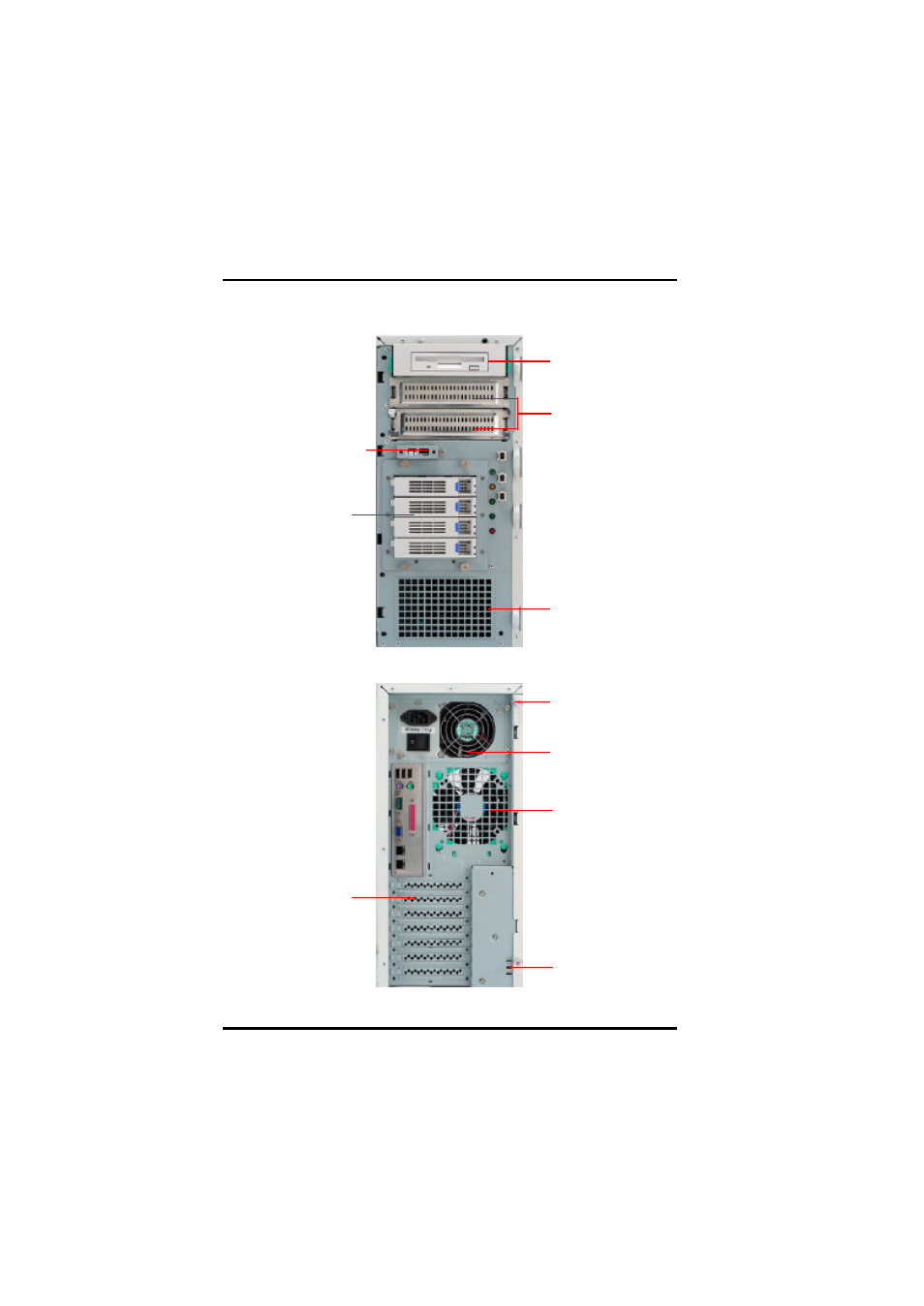 9 sr105 front& rear views | Chenbro SR107 Series - Installation User Manual | Page 12 / 36