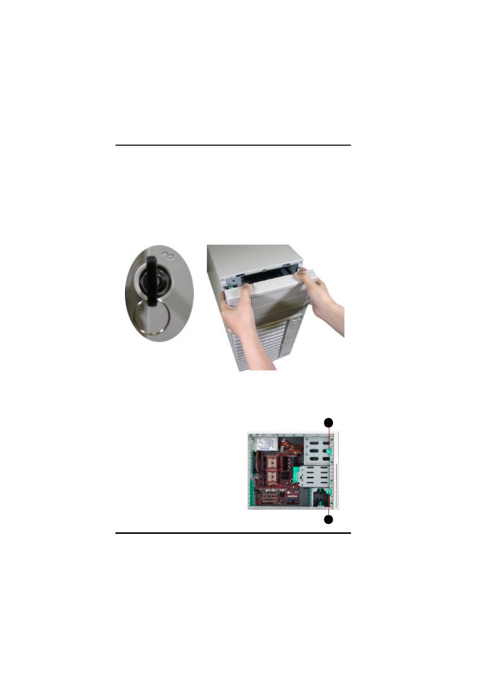 1 open the front bezel of sr107 | Chenbro SR107 Series - Installation User Manual | Page 24 / 36