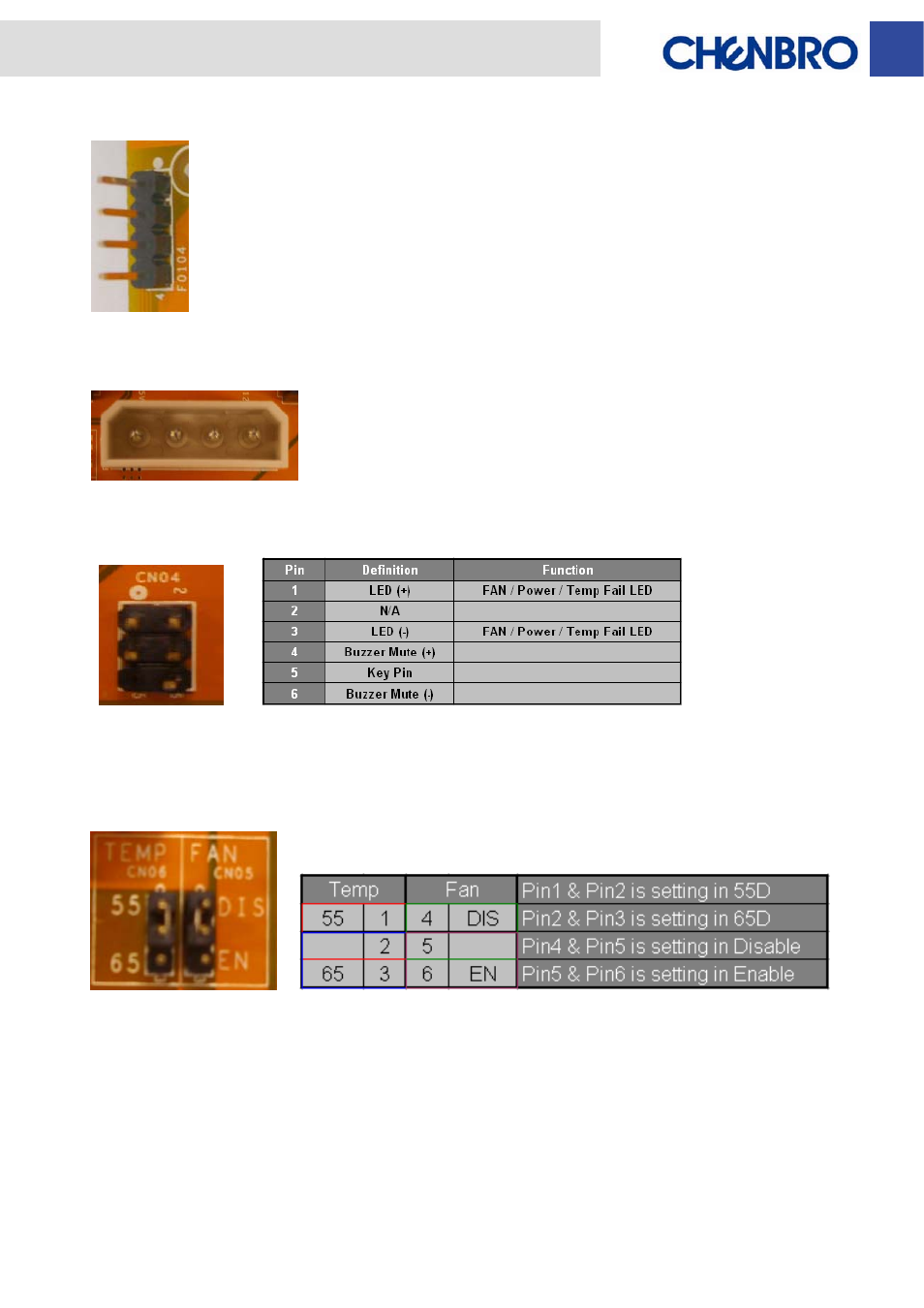 Chenbro SR112 Series 6Gb/s 4-port SATA/SAS Backplane(80H10211202A0), for 4-Bay 3.5 Hot-swap Kit - Manual User Manual | Page 9 / 11