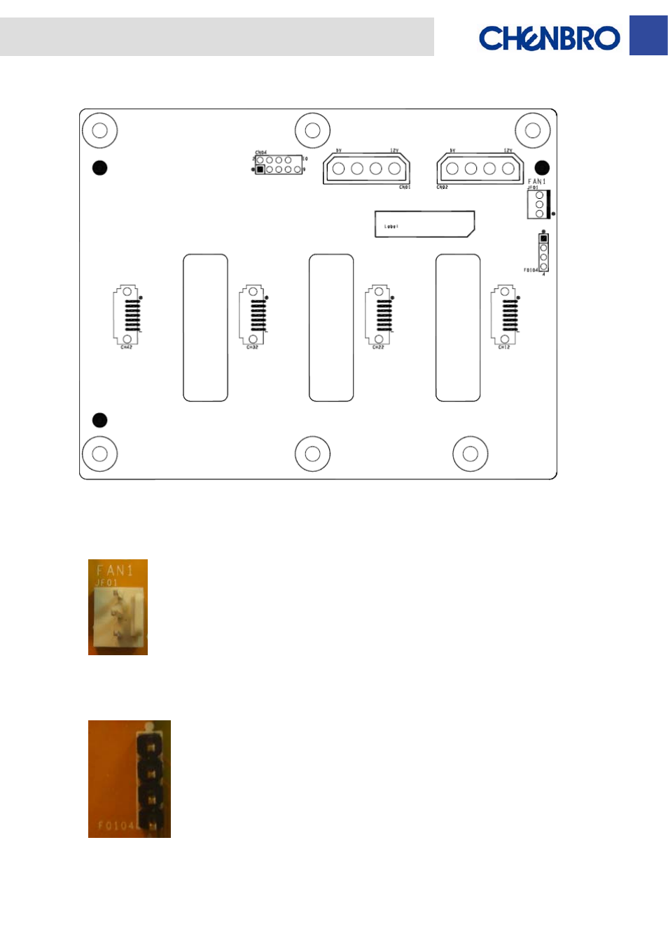 Chenbro SR301 Series 6Gb/s 4-port 3.5 SAS/SATA Backplane(80H10230101A0), Rev. A0 - Manual User Manual | Page 8 / 11
