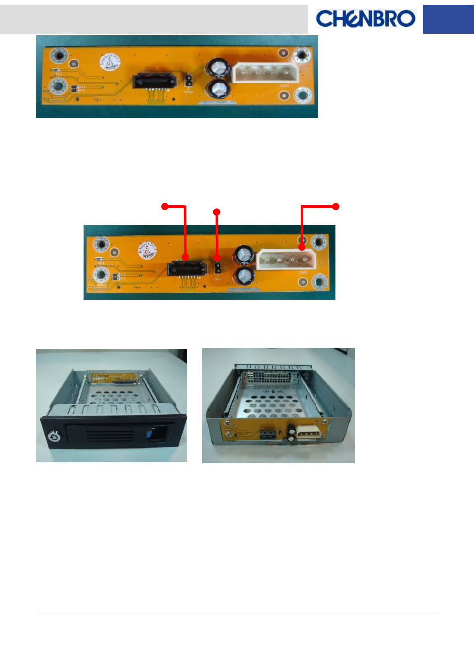 Backplane wiring | Chenbro SK31101 6Gb/s 1-port SATA/SAS Backplane, For SK31101 - Manual User Manual | Page 8 / 8