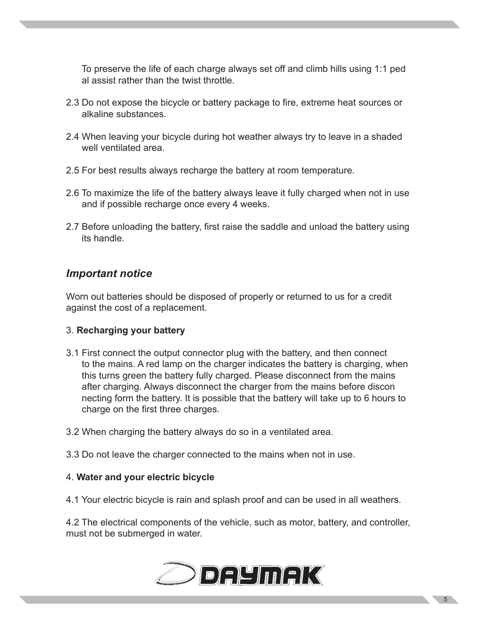 Daymak Florence User Manual | Page 5 / 8