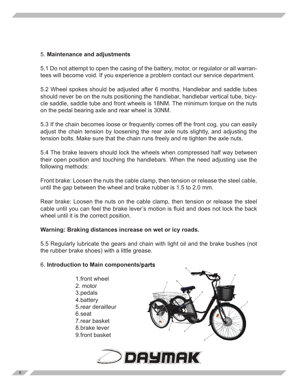 Daymak Florence User Manual | Page 6 / 8