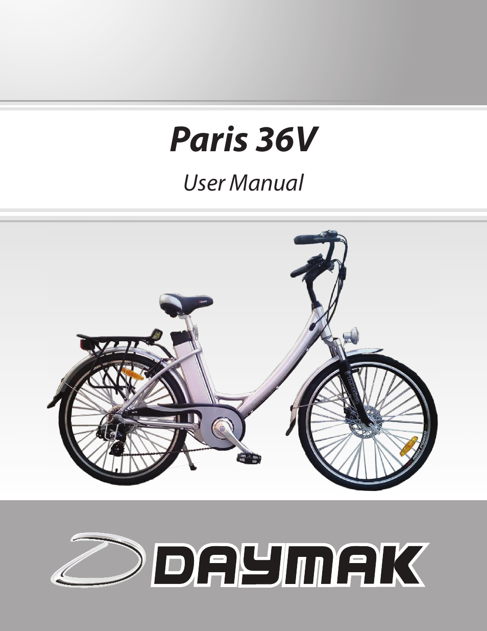 Daymak Paris 36V User Manual | 8 pages